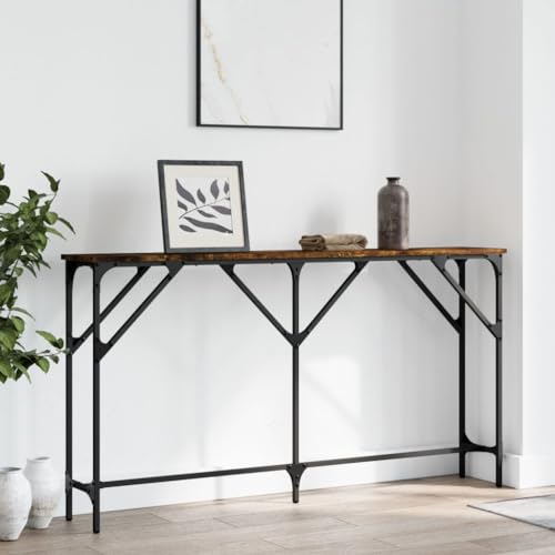 LLEZKBR Tables-Accent Tables-End Tables-Console Table Smoked Oak 140x23x75cm Engineered Wood LLEZKBR Tables-Accent Tables-End Tables-Console Table Smoked Oak 140x23x75cm Engineered Wood von LLEZKBR