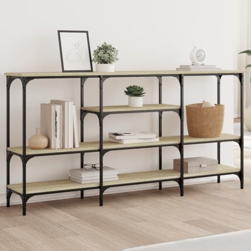 LLEZKBR Tables-Accent Tables-End Tables-Console Table Sonoma Oak 160x29x80cm Holzwerkstoff von LLEZKBR