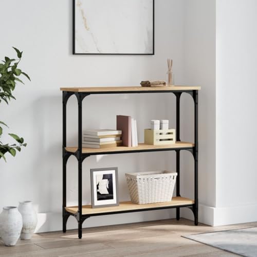 LLEZKBR Tables-Accent Tables-End Tables-Console Table Sonoma Oak 75x22.5x75cm Holzwerkstoff von LLEZKBR