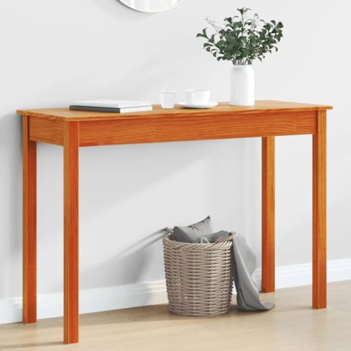 LLEZKBR Tables-Accent Tables-End Tables-Console Table Wax Brown 110x40x75cm Massivholz Kiefer von LLEZKBR