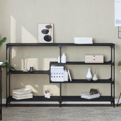 LLEZKBR Tische, Akzenttische, Beistelltische, Konsolentisch, Schwarz, 160 x 32 x 95 cm, Holzwerkstoff von LLEZKBR