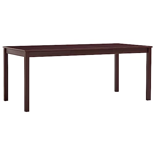LLEZKBR Tische, Küchen- und Esszimmertische, Esstisch, Dunkelbraun, 180 x 90 x 73 cm, Kiefernholz von LLEZKBR