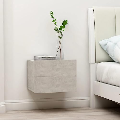 LLEZKBR Tische-Nachttische-Unterschrank Betongrau 40x30x30 cm Holzwerkstoff von LLEZKBR