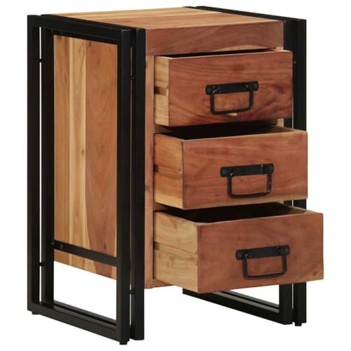 LLEZKBR Tische-Nachttische-Unterschrank Braun 40 x 40 x 59 cm Akazienholz massiv - Tische-Nachttische von LLEZKBR