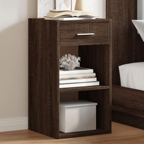 LLEZKBR Tische-Nachttische-Unterschrank Braun Eiche 35x34x65cm Holzwerkstoff von LLEZKBR