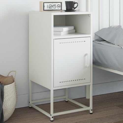 LLEZKBR Tische-Nachttische-Unterschrank Weiß 36x39x78cm Stahl von LLEZKBR