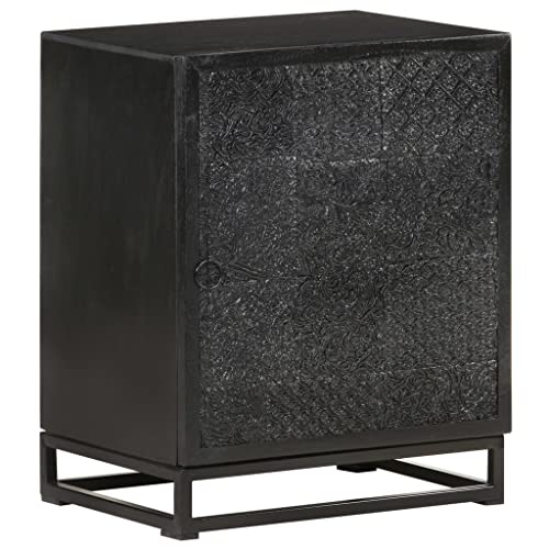 LLEZKBR Tische-Nachttische-Unterschrank schwarz 40x30x50 cm Akazien- und Mangoholz massiv von LLEZKBR