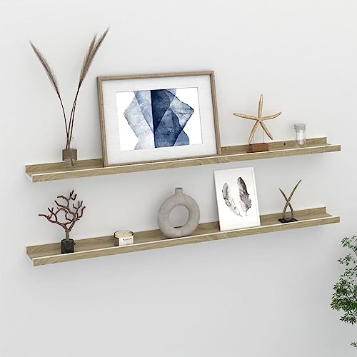 LLEZKBR Wandregale & Ledges-Wandregale, 2 Stück, Weiß und Sonoma-Eiche, 100 x 9 x 3 cm LLEZKBR Wandregale & Ledges-Wandregale, 2 Stück, Weiß und Sonoma-Eiche, 100 x 9 x 3 cm von LLEZKBR
