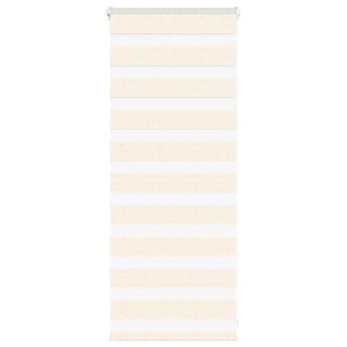 LLEZKBR Zebra Rollo Marmor Beige 55x100 cm Stoffbreite 50,9 cm Polyester von LLEZKBR