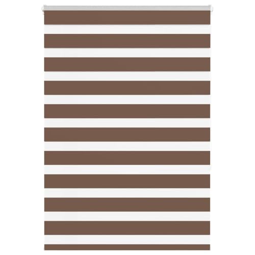 LLEZKBR Zebra Rollo braun 100x150 cm Stoffbreite 95,9 cm Polyester von LLEZKBR