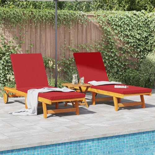 Outdoor-Möbel, Sonnenliege, 2 Stück, braun, 63 x 199 x 85 cm, Akazienholz massiv Outdoor-Möbel, Sonnenliege, 2 Stück, braun, 63 x 199 x 85 cm, Akazienholz massiv von LLEZKBR