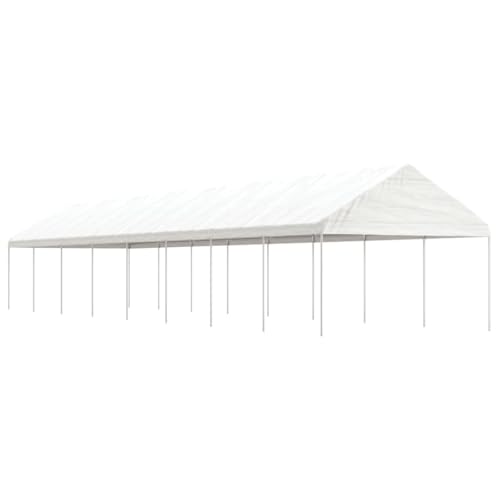 Pavillon mit Dach weiß 17,84 x 4,08 x 3,22 m Polyethylen von LLEZKBR