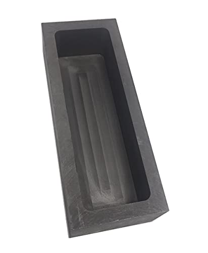 LLF Barrenform, Gold, Silber, Graphit, Barrenform, Tiegel, zum Schmelzen und Verfeinern (180 x 70 x 50 mm (5,5 kg, Gold/3 kg), Silber) von LLF