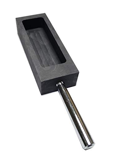 LLF Barrenform, Gold, Silber, Graphit, Barrenform, zum Schmelzen und Verfeinern mit Metallstange (1 kg) von LLF