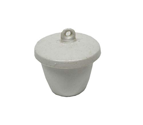 LLF Chemischer Porzellan-Tiegel mit Deckel, Labortiegel (20 ml, 30 ml, 40 ml, 70 ml, 100 ml, 200 ml, 300 ml) (40 ml) (20 ml) von LLF