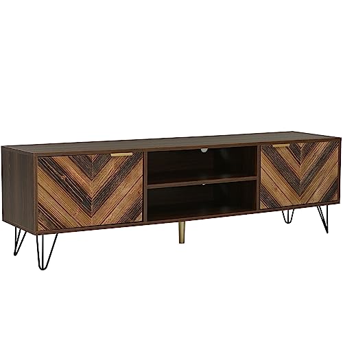 LLGWGL TV Schrank Lowboard Stehend Fernsehtisch Moderner Möbel mit 2 Türen Regal Stauraum für Wohnzimmer Schlafzimmer Esszimmer von LLGWGL