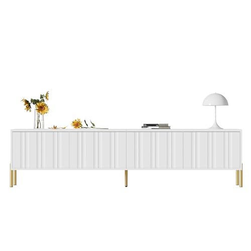 LLGWGL TV Schrank Lowboard Stehend Fernsehtisch Moderner Möbel mit 4 Türen Regal Stauraum für Wohnzimmer Schlafzimmer Esszimmer von LLGWGL