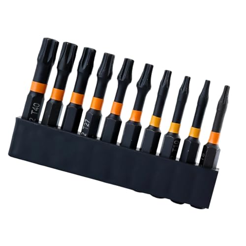 10-teiliges T8-Inbus-Set, robust, schwarze Oberfläche, starke Magnet-Halterungen für sichere Befestigung, Industriequalität, Schraubendreher-Set von LLHCF