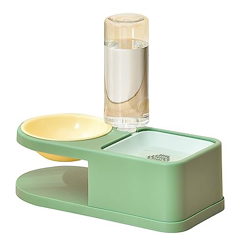 2-in-1-Haustiergeschirr für Hunde, Wassernapf, Futternapf, Wasserspender-Set, erhöhter Napf von LLHCF