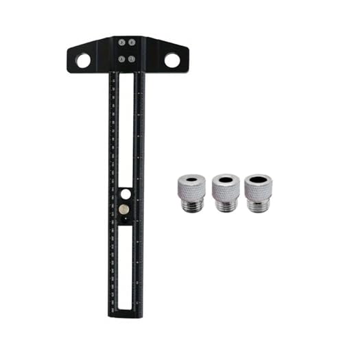 2-in-1-Winkel-Lineal für Holzbearbeitung, präzise, mit metrischer und britischer Skala, hellschwarze oder rote Beschichtung, Konstruktionsmarkierungslineal von LLHCF