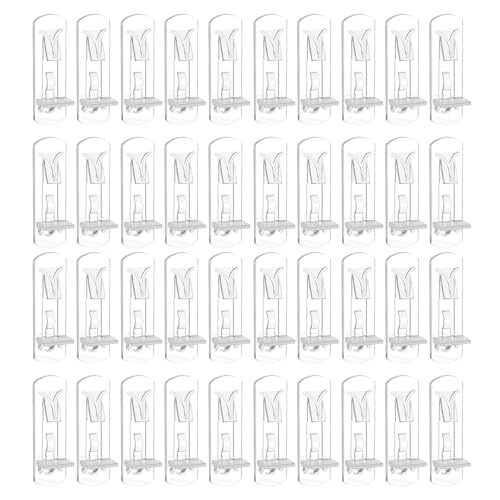 40 Stück transparente Verriegelung Regalclip für Küchenschränke Bücherregale Stabile Möbel Hardware Küchenschrank Clip von LLHCF