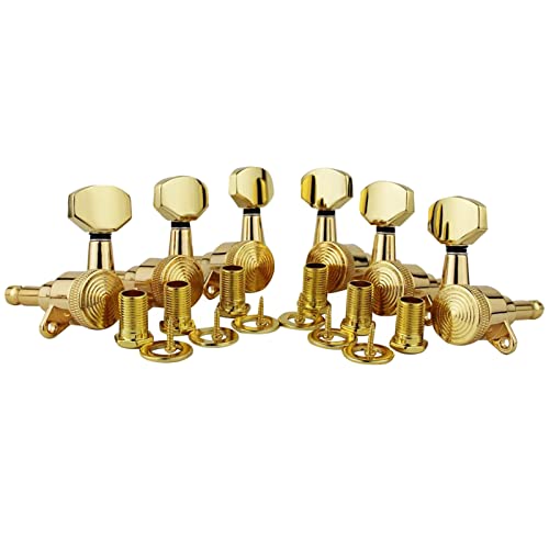 6 x 6L 3R + 3L Gitarren-Verriegelungs-Stimmwirbel 1:18 Lock String Tuning für Key-Pegs Mechaniken für LP-E-Gitarre von LLHCF