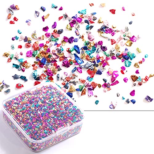 80 g/Box, zerkleinertes Glas, Steinharz, Füllung für Epoxidharz, unregelmäßige Kristallkunst, Dekoration, Schmuckherstellung, zerkleinertes Glas für Harzkunst 80 g/Box, zerkleinertes Glas, Steinharz, Füllung für Epoxidharz, unregelmäßige Kristallkunst, Dekoration, Schmuckherstellung, zerkleinertes Glas für Harzkunst von LLHCF