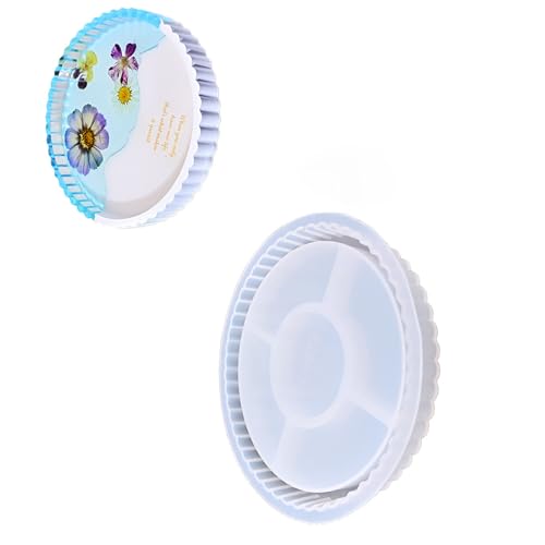 Harzplattenformen zur Herstellung von Schmucktablett, ovale/runde Form, Silikonformen für Epoxidhalter, ovale Silikonform Harzplattenformen zur Herstellung von Schmucktablett, ovale/runde Form, Silikonformen für Epoxidhalter, ovale Silikonform von LLHCF