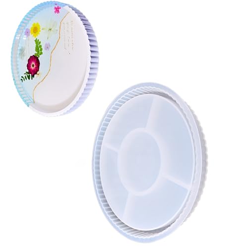 Harzplattenformen zur Herstellung von Schmucktablett, ovale/runde Form, Silikonformen für Epoxidhalter, ovale Silikonform Harzplattenformen zur Herstellung von Schmucktablett, ovale/runde Form, Silikonformen für Epoxidhalter, ovale Silikonform von LLHCF