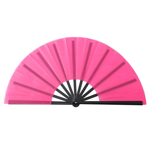 KungFu Faltbarer Handventilator mit schwarzen Rippen, für Festivals, Aufführungen und künstlerische Präsentationen, künstlerischer Display-Ventilator, 25,4 cm von LLHCF
