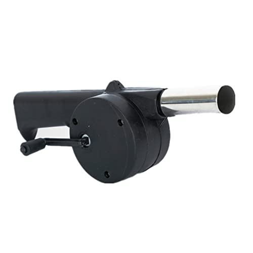 LLHCF Kleines manuelles Luftgebläse Handkurbel BBQ Ventilator Tragbarer Grill Luftgebläse mit Griff Grills Holzkohleofen Zubehör von LLHCF