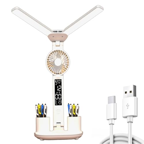 LLHCF LED-Schreibtischlampe mit zwei Funktionen und leisem Ventilator mit Touch-Schnittstellen und USB-Aufladung für Studium und Arbeitsumgebung LLHCF LED-Schreibtischlampe mit zwei Funktionen und leisem Ventilator mit Touch-Schnittstellen und USB-Aufladung für Studium und Arbeitsumgebung von LLHCF
