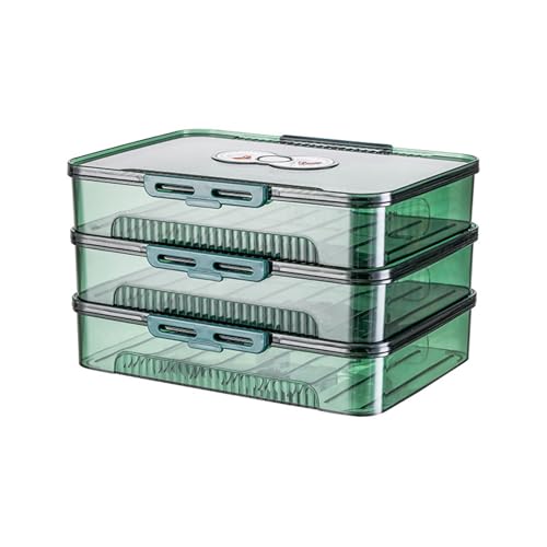 LLHCF Stapelbare, transparente Teigtaschen-Organizer mit Datums-Timer, tragbares Zubehör für Gefrierschrank und Küche, Aufbewahrungslösung, Lebensmittelkonservierungsbox LLHCF Stapelbare, transparente Teigtaschen-Organizer mit Datums-Timer, tragbares Zubehör für Gefrierschrank und Küche, Aufbewahrungslösung, Lebensmittelkonservierungsbox von LLHCF