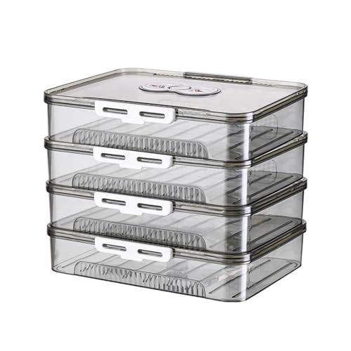 LLHCF Stapelbare, transparente Teigtaschen-Organizer mit Datums-Timer, tragbares Zubehör für Gefrierschrank und Küche, Aufbewahrungslösung, Lebensmittelkonservierungsbox LLHCF Stapelbare, transparente Teigtaschen-Organizer mit Datums-Timer, tragbares Zubehör für Gefrierschrank und Küche, Aufbewahrungslösung, Lebensmittelkonservierungsbox von LLHCF