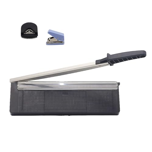 Praktisches Papierschneide- und Locher-Set, Fotografie-Trimmer, einfach zu bedienender Schneider für organisierte Arbeitsbereiche, einfach zu bedienender Papierschneider Praktisches Papierschneide- und Locher-Set, Fotografie-Trimmer, einfach zu bedienender Schneider für organisierte Arbeitsbereiche, einfach zu bedienender Papierschneider von LLHCF