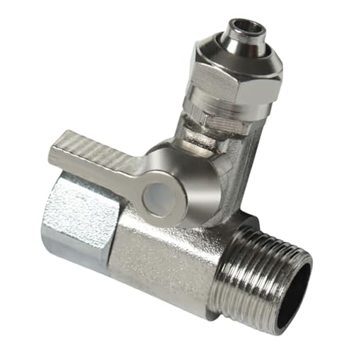 Robuster T-förmiger Wasseranschluss-Adapter aus Kupfer, Zubehör für Gartenschlauch, Wasserhahn und Absperrventile, 3/8 x 3/8 x 1/4 Zoll, einfache Installation, Wasserhahn-Verteiler von LLHCF