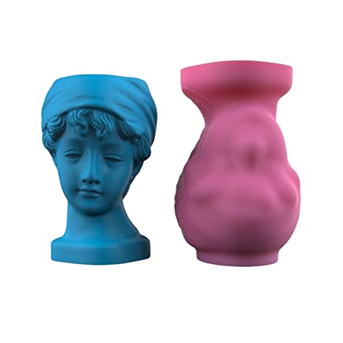 Silikonform für Blumentopf, Ton, Zement, Gips, Haus, Garten, Blumentöpfe, Mädchen, Silikonform für Mädchen von LLHCF