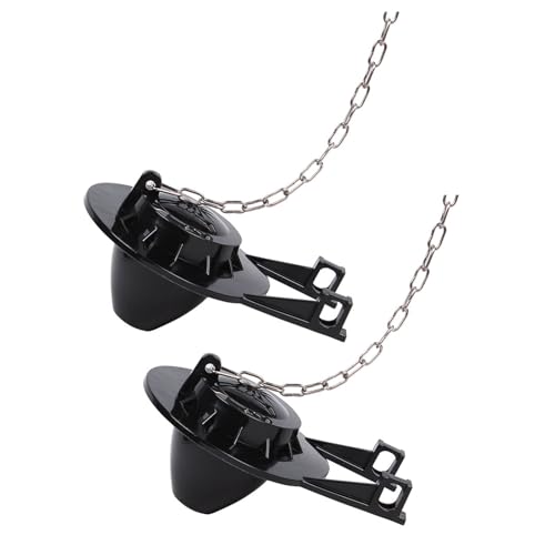 Universal-WC-Stopper, Ersatz-WC-Spülventile, Abdeckungen mit Edelstahlkette, wassersparende Spülventile mit Edelstahlkette, 2 Stück Universal-WC-Stopper, Ersatz-WC-Spülventile, Abdeckungen mit Edelstahlkette, wassersparende Spülventile mit Edelstahlkette, 2 Stück von LLHCF