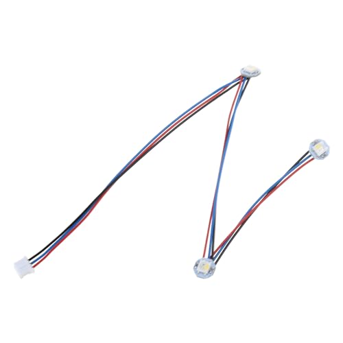 Vollständig montierte LED für 2.4 mit 3 RGBW-Tasten, PCB-LEDs, verbunden durch PTFE-Drähte von LLHCF