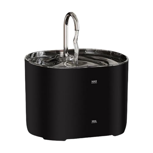 Wiederaufladbare Katzen Wasserbrunnen Edelstahl Trinkbrunnen für vielbeschäftigte Haustierbesitzer Leise Wasserspender von LLHCF