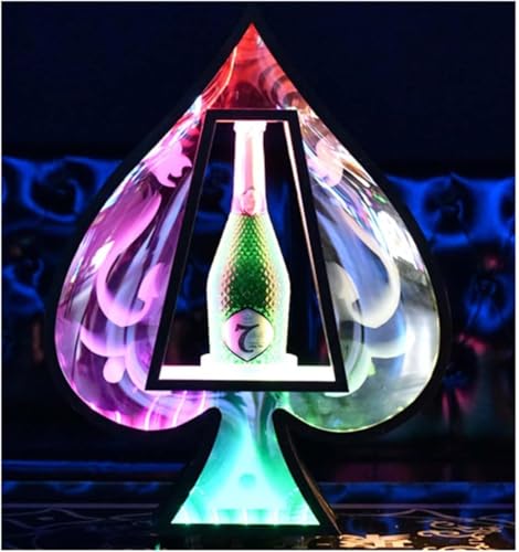 LLHTTDMBDFC Champagner-VIP-Flaschenpräsentator, Kann aufgeladen und wiederverwendet Werden. Geeignet for Geschäfts- und Familienbars, um Weinregal zu verwenden(A) von LLHTTDMBDFC