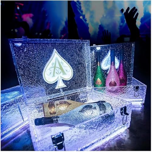 LLHTTDMBDFC Champagner-VIP-Flaschenpräsentator, Kapazität for 3 Flaschen for Weinregale in der privaten/gewerblichen Bar, Wunderkerzen for den Flaschenservice von LLHTTDMBDFC