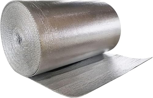 LLHTTDMBDFC Isolierfolie Heizung, Heizkörper Reflexionsfolie, Reflektierfolie -Isolationsbrötchen -Blasenfolie -Isolation von Isolationsstrahlungs -Aluminiumfolie Reflexe(1x10m .28x32.8ft) von LLHTTDMBDFC