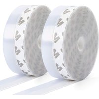 10 m × 25 mm, 2er-Pack Silikon-Dichtungsstreifen, selbstklebende Tür- und Fensterdichtung, transparente Türbodendichtung für Staubschutz, 10 m × 25 mm, 2er-Pack Silikon-Dichtungsstreifen, selbstklebende Tür- und Fensterdichtung, transparente Türbodendichtung für Staubschutz, von LLING