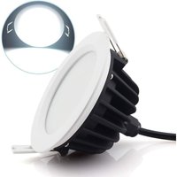 12 W LED-Downlight, Einbau-Deckenleuchte, Panel-Lampe – wasserdicht IP65 für Badezimmer und Schlafzimmer, Innen- und Außenbeleuchtung (6000 K, AC von LLING