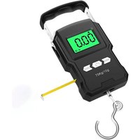165lbs/75kg Angelwaage Hängende Gepäckwaage mit hintergrundbeleuchtetem LCD-Display, Maßband von LLING