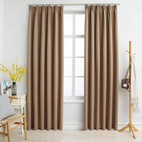Lling - 2er-Set Verdunkelungsvorhänge,Verdunkelung Gardinen,Thermovorhänge mit Haken Taupe 140x245cm CCA974334 BonneVie Lling - 2er-Set Verdunkelungsvorhänge,Verdunkelung Gardinen,Thermovorhänge mit Haken Taupe 140x245cm CCA974334 BonneVie von LLING
