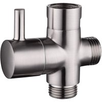 3-Wege-Ventil aus massivem Messing, G1/2 Handbrause, Duschkomponenten, Universal-Wasserhahn, gebürstetes Nickel DSF007NA 3-Wege-Ventil aus massivem Messing, G1/2 Handbrause, Duschkomponenten, Universal-Wasserhahn, gebürstetes Nickel DSF007NA von LLING