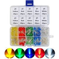 300 Stück superhelle LED 3 mm/5 mm mehrfarbige DIP-Leuchtdioden (5 Farben) von LLING