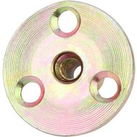 5 Stück M6/M8/M10 3-Loch-Flanschmuttern, verzinktes Eisen, runde Basis, T-Mutter (M10) von LLING